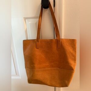 Able Tan Leather Tote Bag
